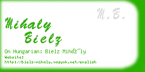 mihaly bielz business card